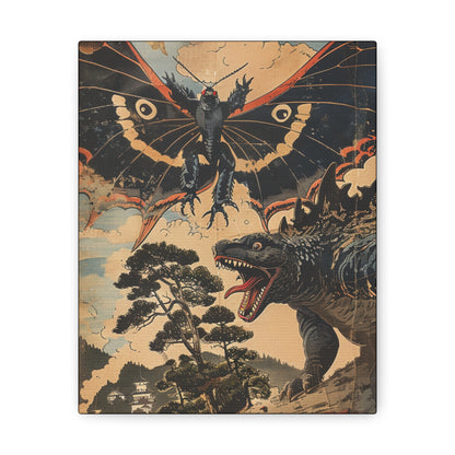 Mothman vs Gawzirra! - Canvas Print