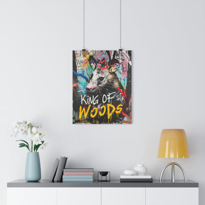 Opossum is the Crowned King of the Woods - Thick Paper Print