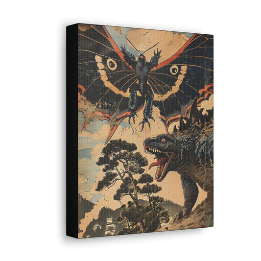 Mothman vs Gawzirra! - Canvas Print