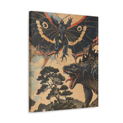 Mothman vs Gawzirra! - Canvas Print